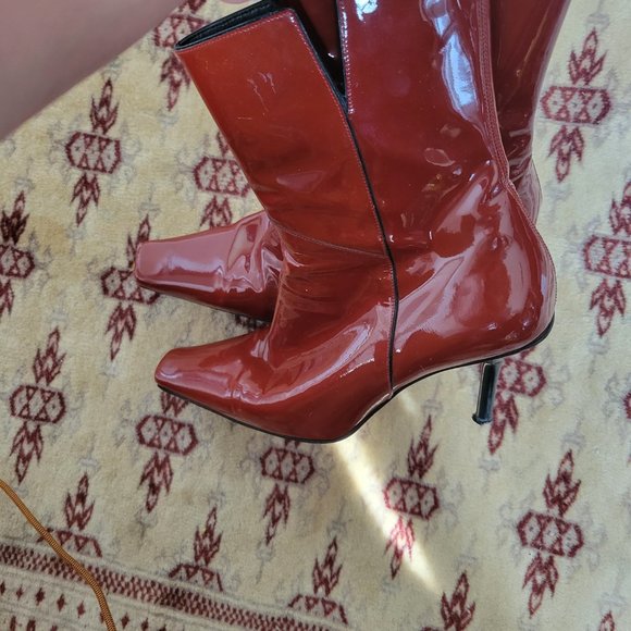 Balenciaga ankle slacquer leather booties - Picture 3 of 11